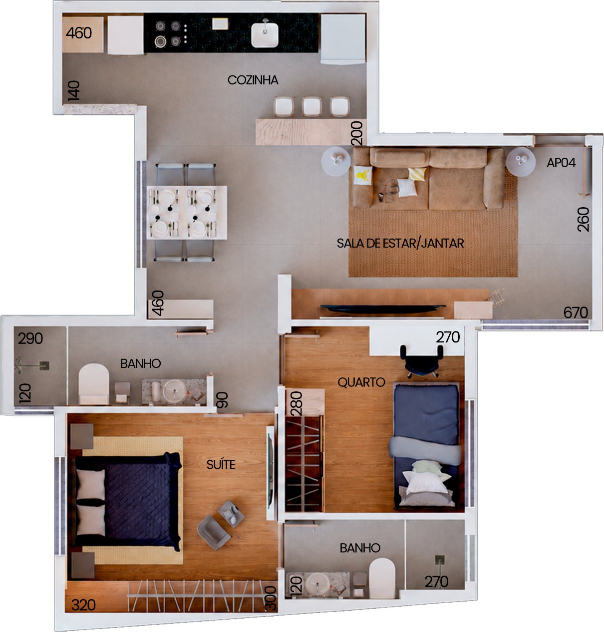 Planta TIPO B Final 04 — 57,77m²